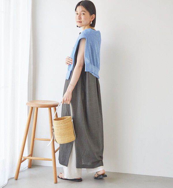 SHIPS for women「〈接触冷感/UVカット/吸水速乾/洗濯機可能〉SUUSUU タック スリーブ ワンピース」|ワンピース|