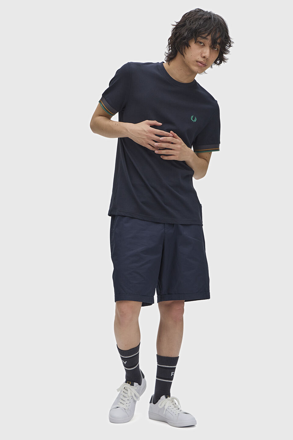 FRED PERRY 「FRED PERRY／Twin Tipped Cuff T-Shirt／ツインティップカフスTシャツ」|Tシャツ・カットソー|