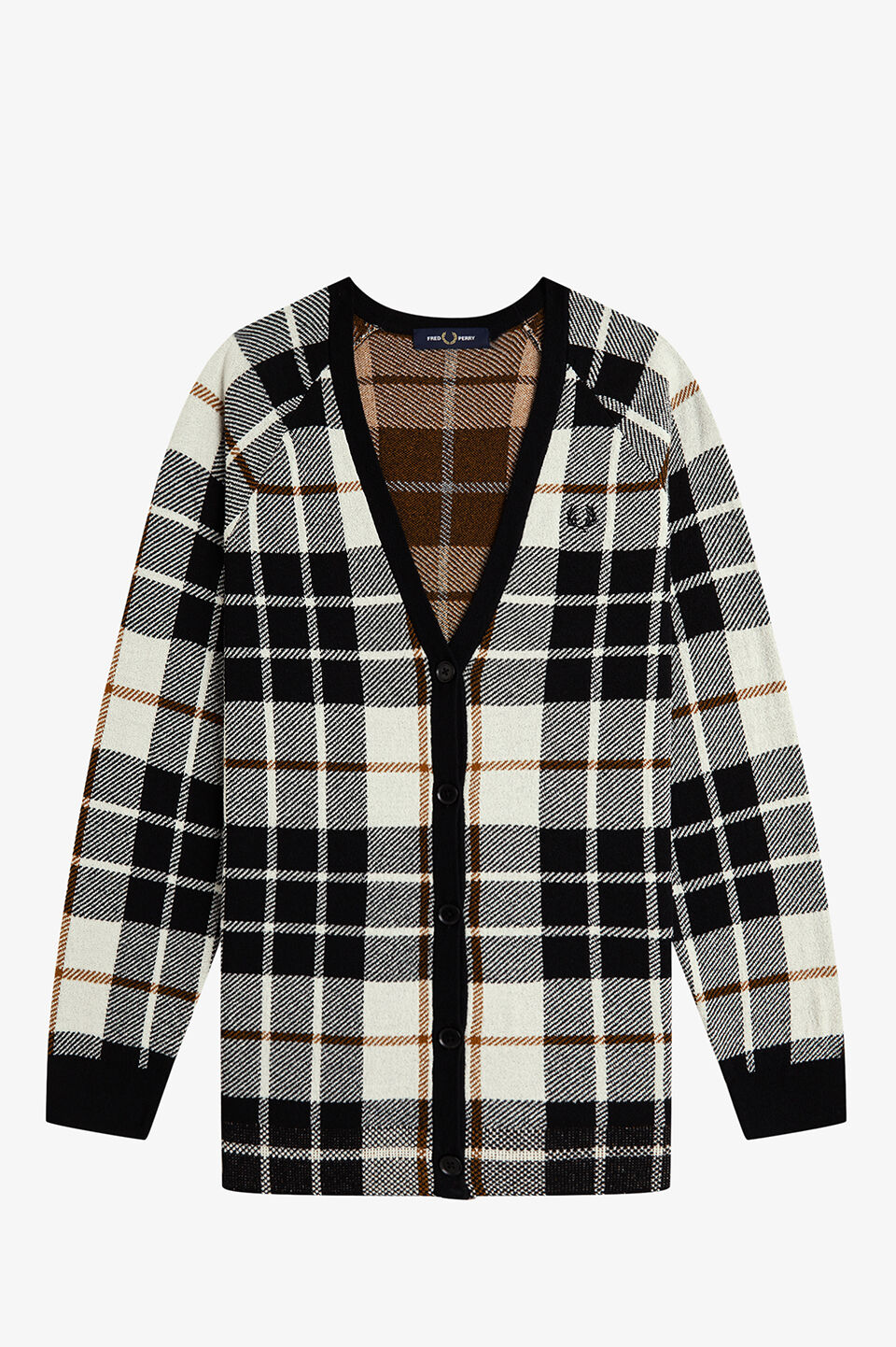 FRED PERRY 「FRED PERRY／Boucle Tartan Cardigan／タータンチェックカーディガン」|カーディガン|