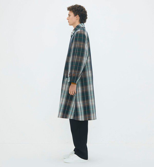 CABaN「ポリエステル ビッグチェックジャカード ステンカラーコート」|ステンカラーコート|