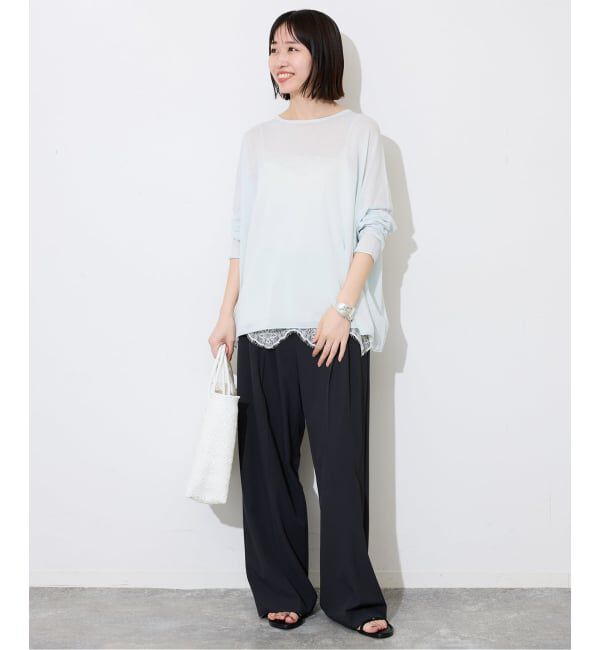 SLOBE IENA「《汗染み防止/接触冷感/吸水速乾》PEストレッチイージースラックス」|スラックス|