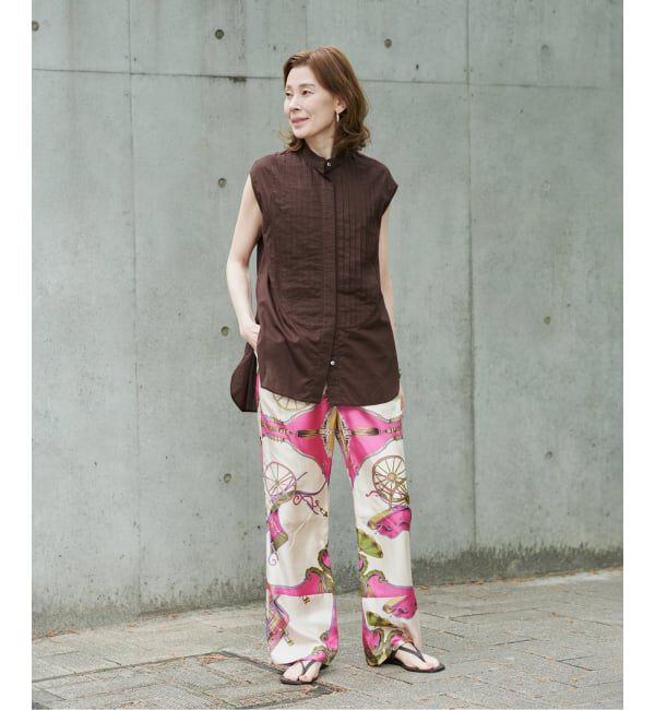 VERMEIL par iena「ピンタックノースリーブブラウス」|シャツ・ブラウス|