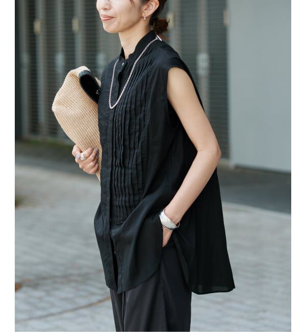 VERMEIL par iena「ピンタックノースリーブブラウス」|シャツ・ブラウス|