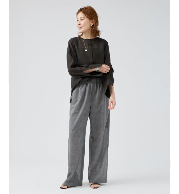 VERMEIL par iena「Glen Check イージーパンツ」|スラックス|
