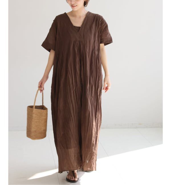 JOURNAL STANDARD relume「《追加 / 新色》コットンボイルクリンクルタックカフタンワンピース」|ワンピース|