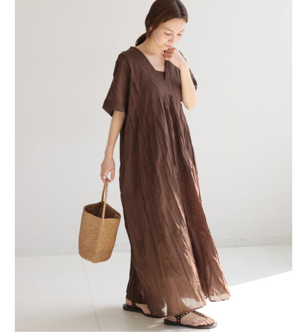JOURNAL STANDARD relume「《追加 / 新色》コットンボイルクリンクルタックカフタンワンピース」|ワンピース|