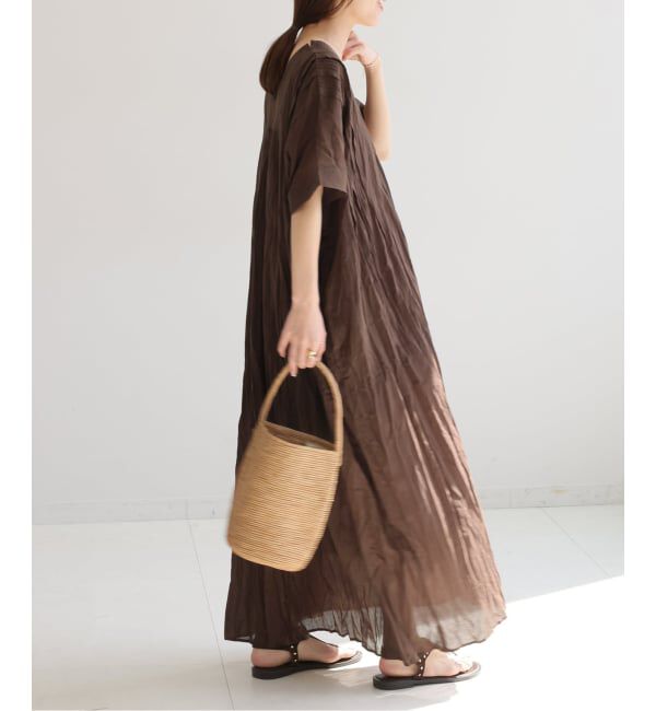 JOURNAL STANDARD relume「《追加 / 新色》コットンボイルクリンクルタックカフタンワンピース」|ワンピース|