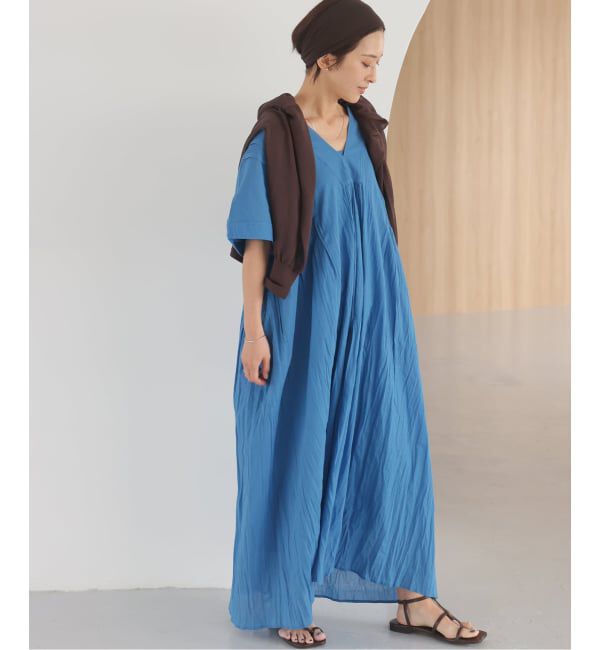 JOURNAL STANDARD relume「《追加 / 新色》コットンボイルクリンクルタックカフタンワンピース」|ワンピース|