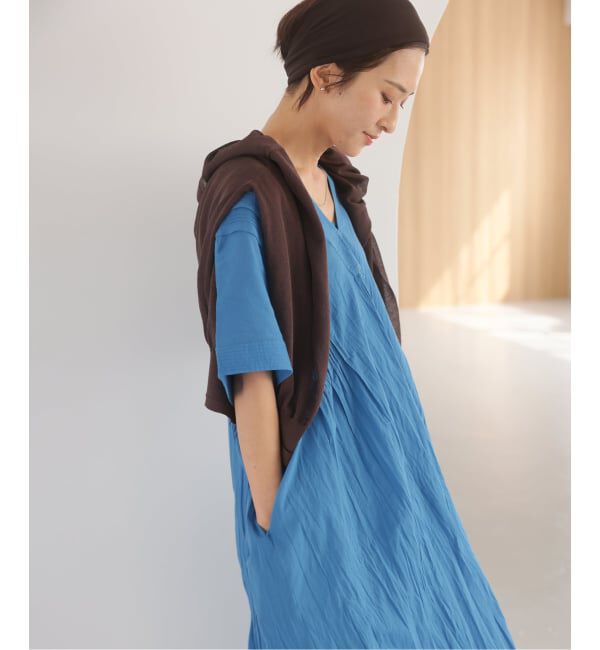JOURNAL STANDARD relume「《追加 / 新色》コットンボイルクリンクルタックカフタンワンピース」|ワンピース|