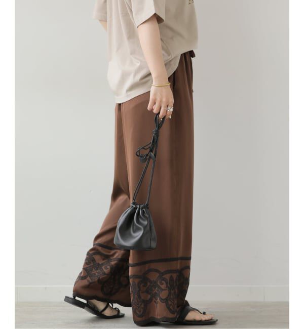 JOURNAL STANDARD relume「サテンエンブロイダリーヘムパンツ」|その他|