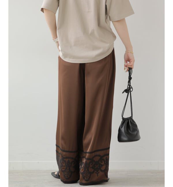 JOURNAL STANDARD relume「サテンエンブロイダリーヘムパンツ」|その他|