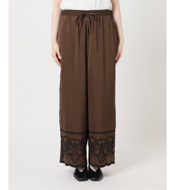 JOURNAL STANDARD relume「サテンエンブロイダリーヘムパンツ」|その他|