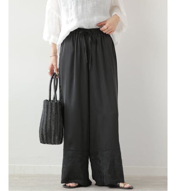 JOURNAL STANDARD relume「サテンエンブロイダリーヘムパンツ」|その他|