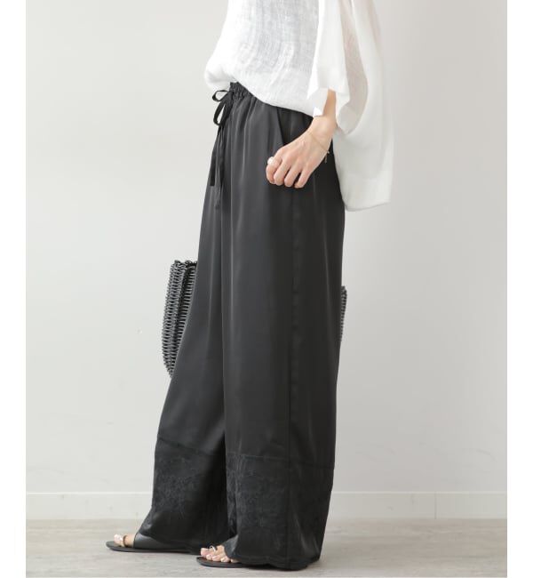 JOURNAL STANDARD relume「サテンエンブロイダリーヘムパンツ」|その他|