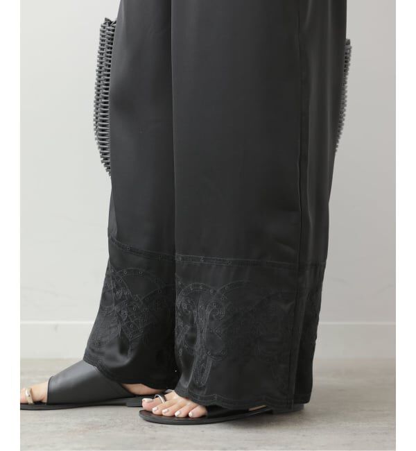 JOURNAL STANDARD relume「サテンエンブロイダリーヘムパンツ」|その他|