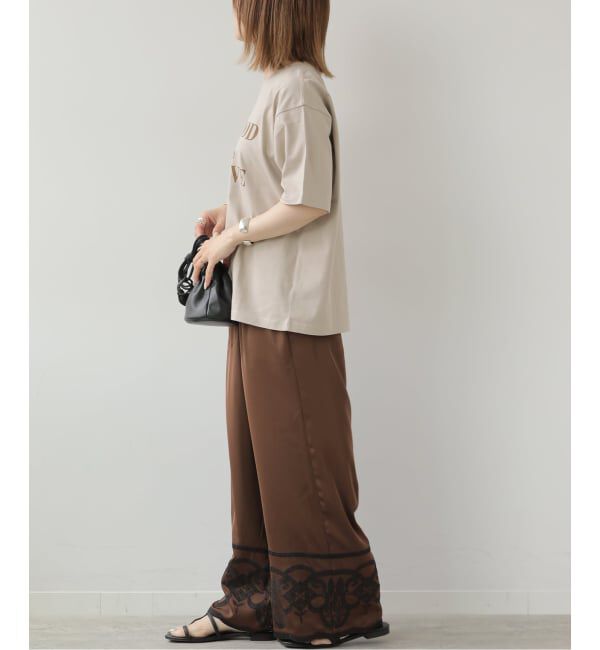JOURNAL STANDARD relume「サテンエンブロイダリーヘムパンツ」|その他|