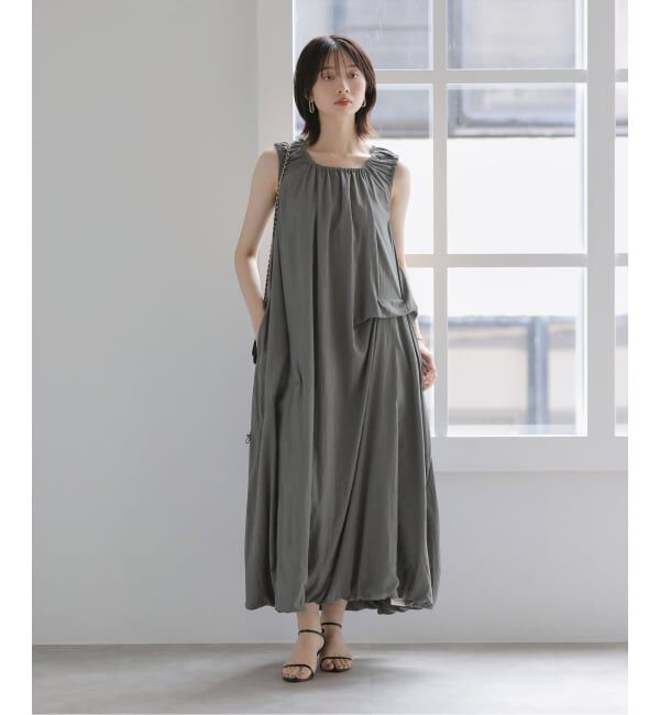  「【洗える】ナイロンワッシャー2WAYワンピース」|ワンピース|