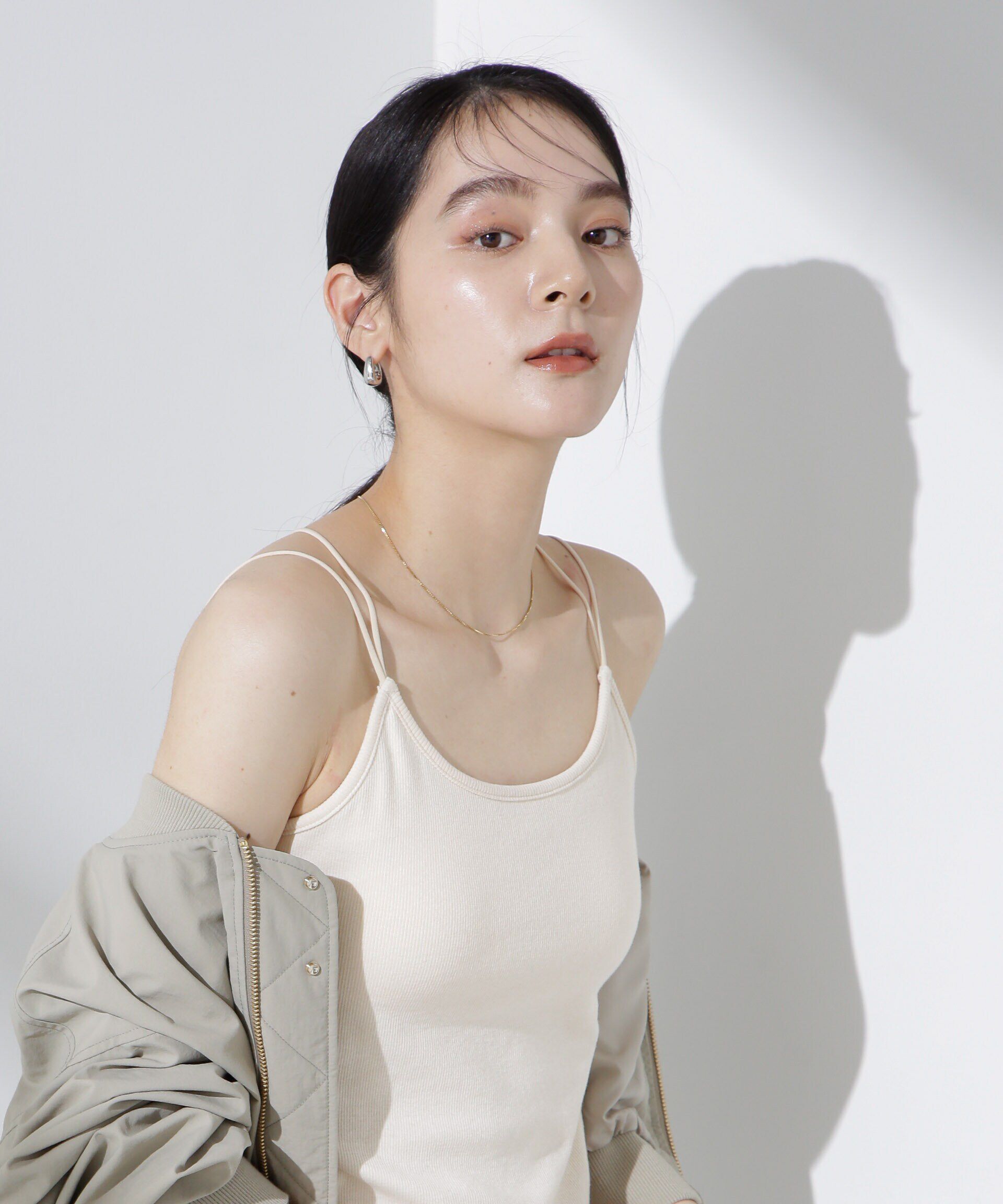 NANO universe「カップ付きバッククロスキャミソール」|Tシャツ・カットソー|