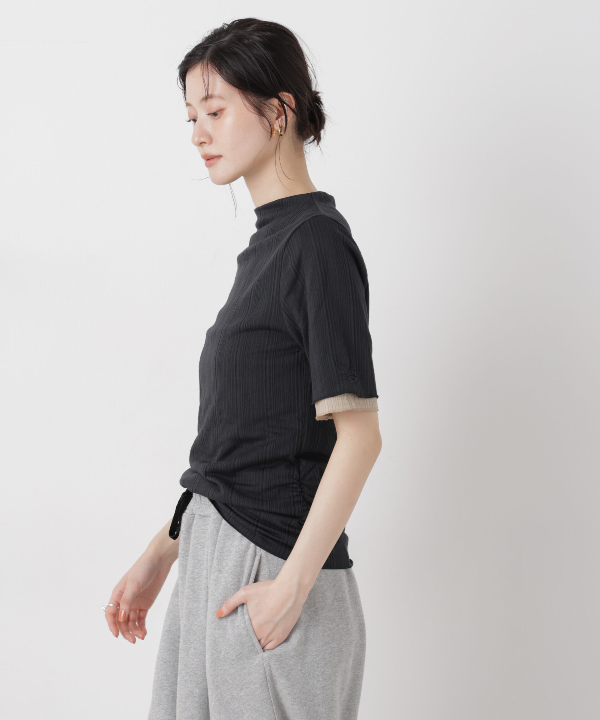 nano･universe「new balance/NB Greyカラーブロック半袖トップ」|Tシャツ・カットソー|