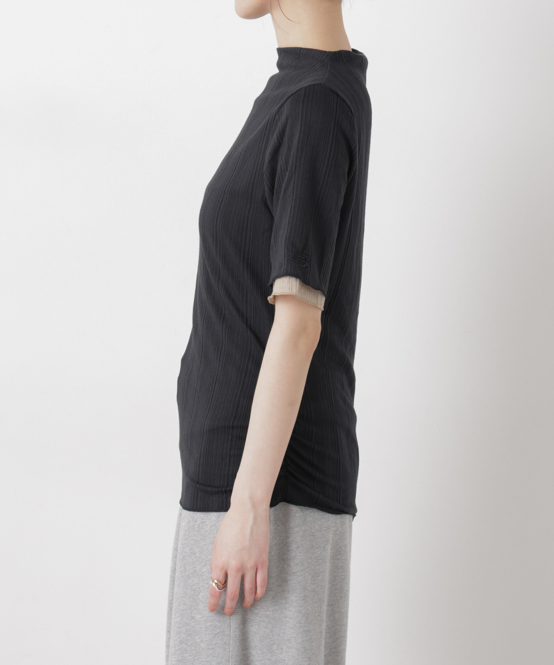 nano･universe「new balance/NB Greyカラーブロック半袖トップ」|Tシャツ・カットソー|