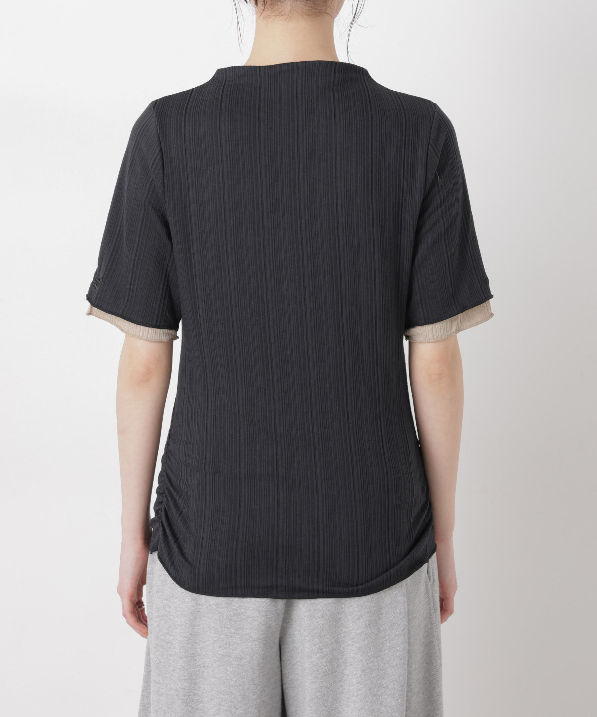 nano･universe「new balance/NB Greyカラーブロック半袖トップ」|Tシャツ・カットソー|
