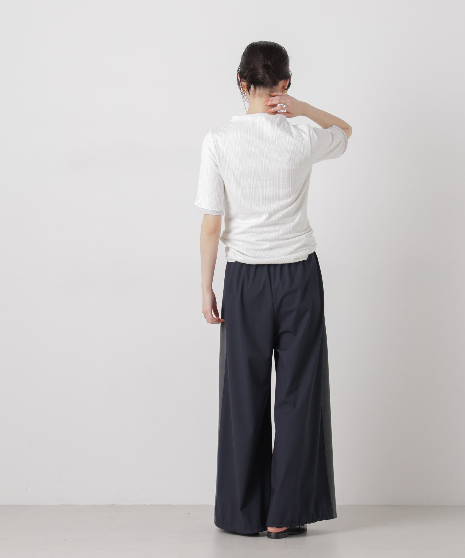nano･universe「new balance/NB Greyカラーブロック半袖トップ」|Tシャツ・カットソー|