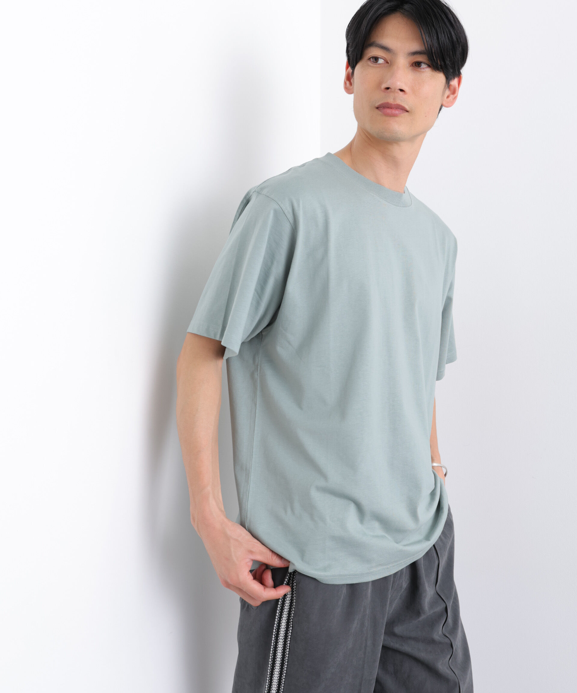 nano･universe「NORMANBROS別注 スムースタッチ Tシャツ 半袖」|Tシャツ・カットソー|ミント2