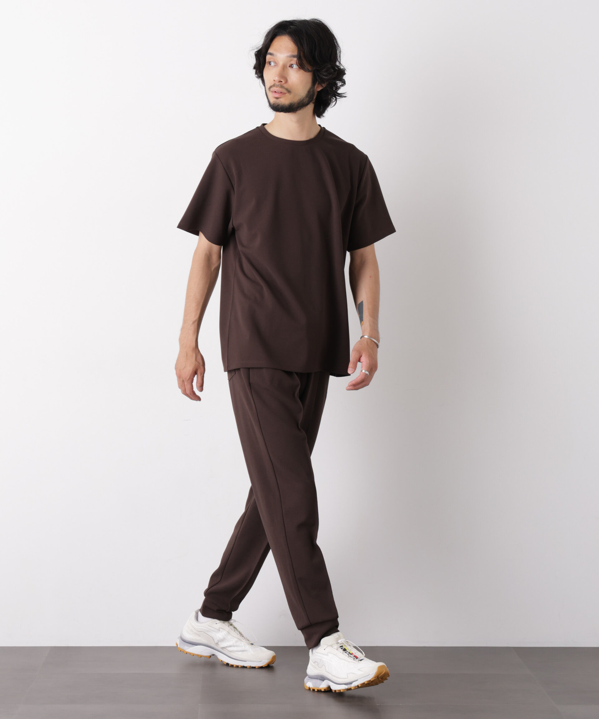 NANO universe「『Begin 9月号掲載』｢DamerinoPack｣ forJetSetter ワンマイルセットアップ」|Tシャツ・カットソー|ブラウン