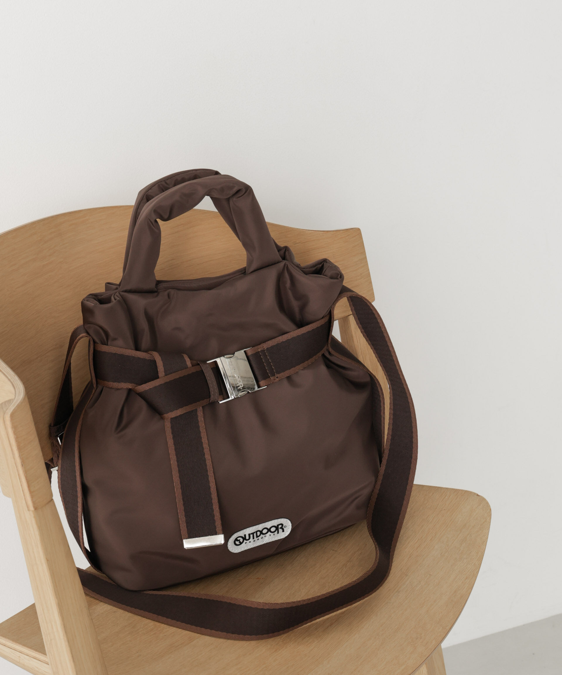 NANO universe「WEB限定/OUTDOOR PRODUCTS/OUTDOOR PRODUCTS 2way Belt Tote[S]」|ショルダー・メッセンジャー|ブラウン