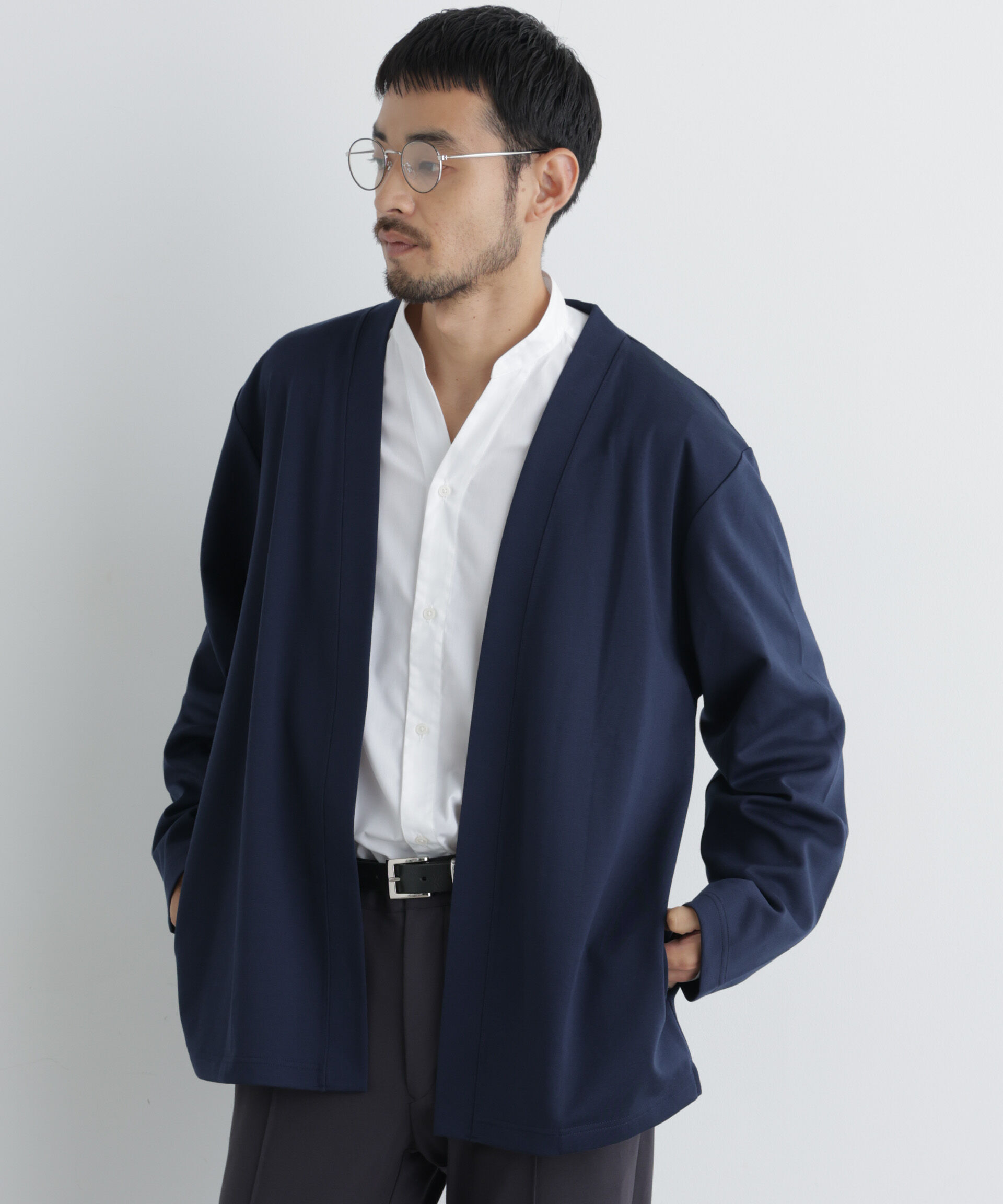 NANO universe「ダブルジャージー着流しカーディガン」|Tシャツ・カットソー|