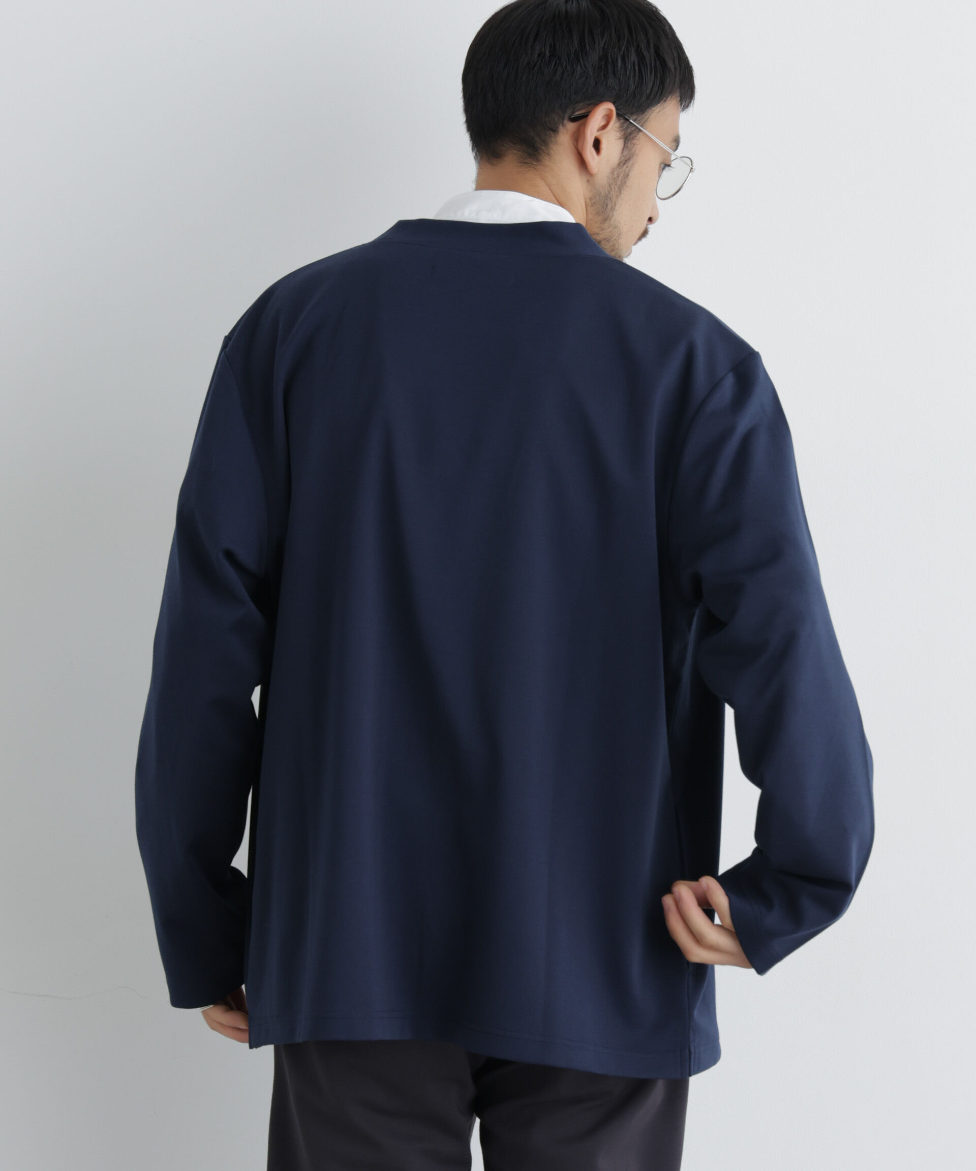 NANO universe「ダブルジャージー着流しカーディガン」|Tシャツ・カットソー|