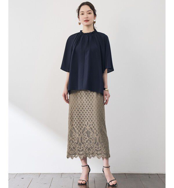 自由区「【SHIHOさん着用・こだわり素材・セットアップ対応】パネルレース スカート」|スカート|