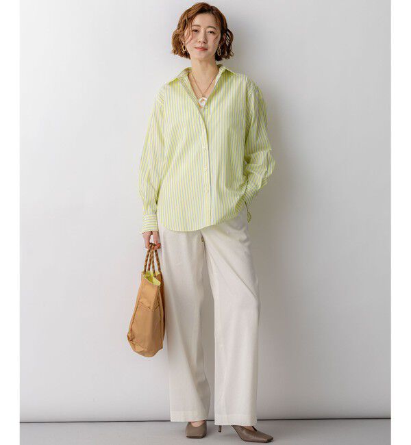 23区「【CanCam・CLASSY.・Oggi掲載】リネンレーヨンストレッチ ワイドパンツ」|その他|