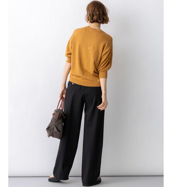 23区「【CanCam・CLASSY.・Oggi掲載】リネンレーヨンストレッチ ワイドパンツ」|その他|