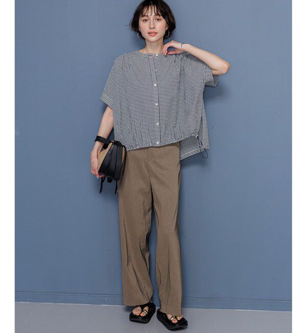 23区「【CanCam・CLASSY.・Oggi掲載】リネンレーヨンストレッチ ワイドパンツ」|その他|
