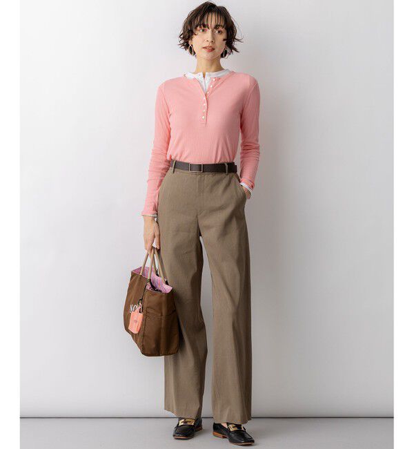 23区「【CanCam・CLASSY.・Oggi掲載】リネンレーヨンストレッチ ワイドパンツ」|その他|