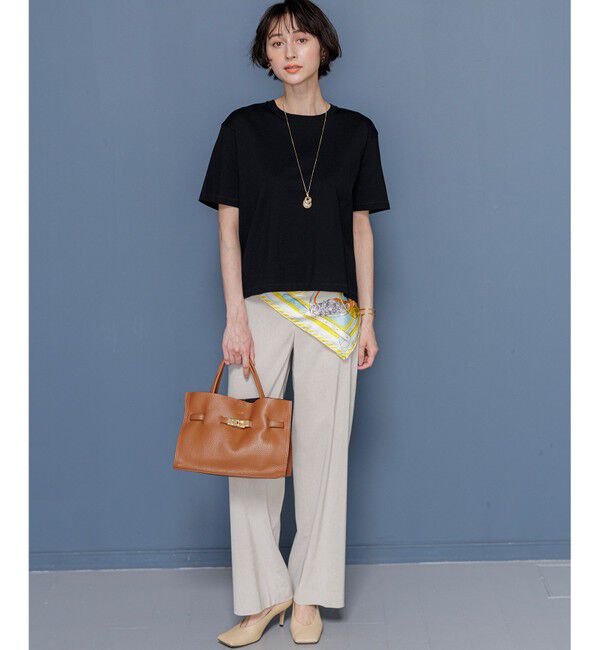 23区「【CanCam・CLASSY.・Oggi掲載】リネンレーヨンストレッチ ワイドパンツ」|その他|