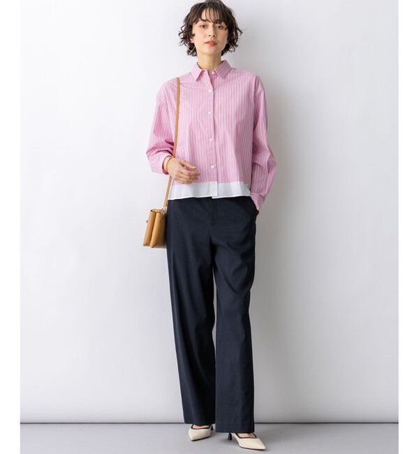 23区「【CanCam・CLASSY.・Oggi掲載】リネンレーヨンストレッチ ワイドパンツ」|その他|