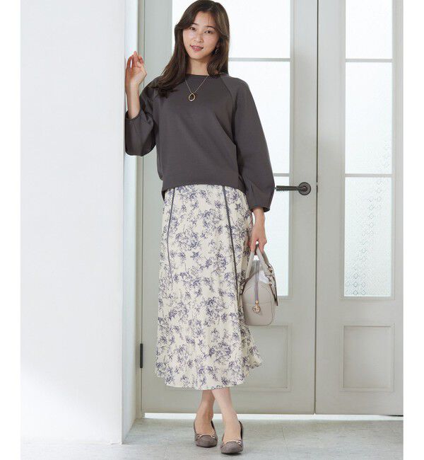 any SiS「【全方位 好印象】ラメフェザーニット&times;フラワースカート セット」|スーツ|