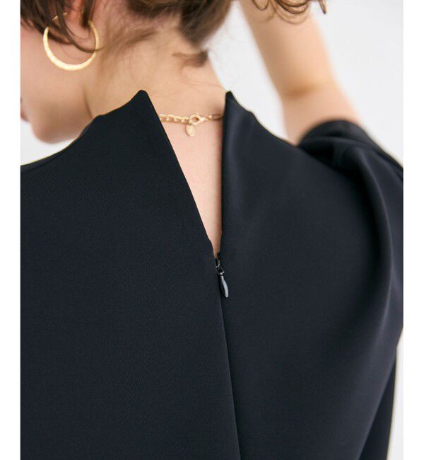 BEIGE,「【洗える】ALTHEA / ダンボールジャージーバックスリットブラウス」|シャツ・ブラウス|