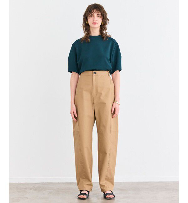BEIGE,「【洗える】ALTHEA / ダンボールジャージーバックスリットブラウス」|シャツ・ブラウス|