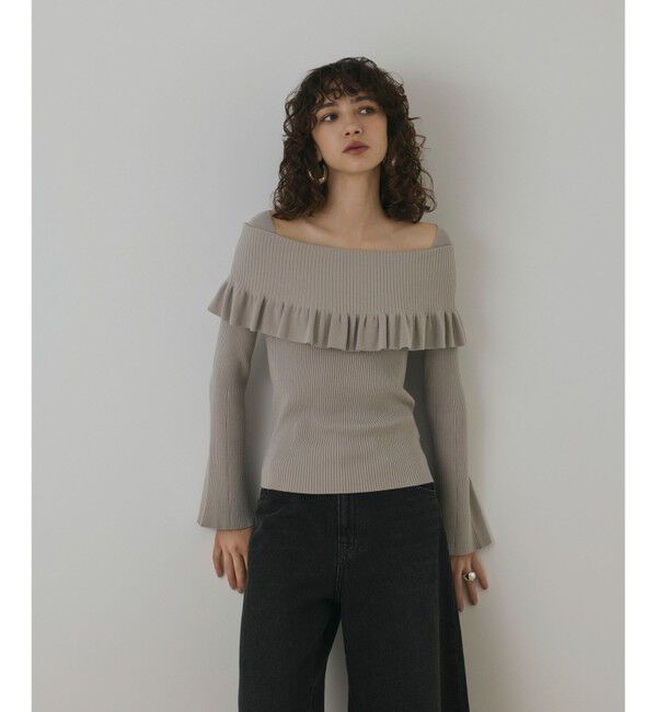 Diagram「オフショルフリルニットトップ」|ニット・セーター|