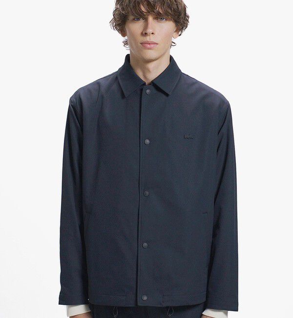LACOSTE「スウェードタッチ ピーチコーチジャケット」|シャツ・ブラウス|ブラック