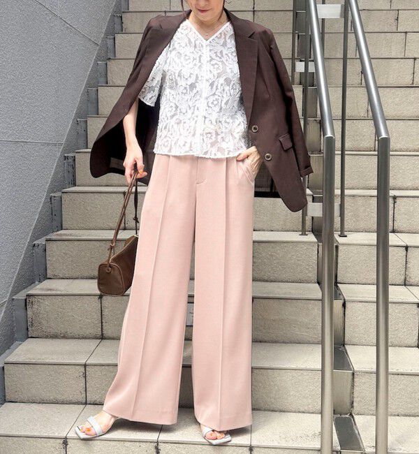 NOLLEY'S sophi「ウォッシャブル強撚ツイルワイドパンツ」|その他|