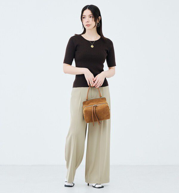 NOLLEY'S sophi「《手洗い可能》ラメリブ両前プルオーバー」|ニット・セーター|