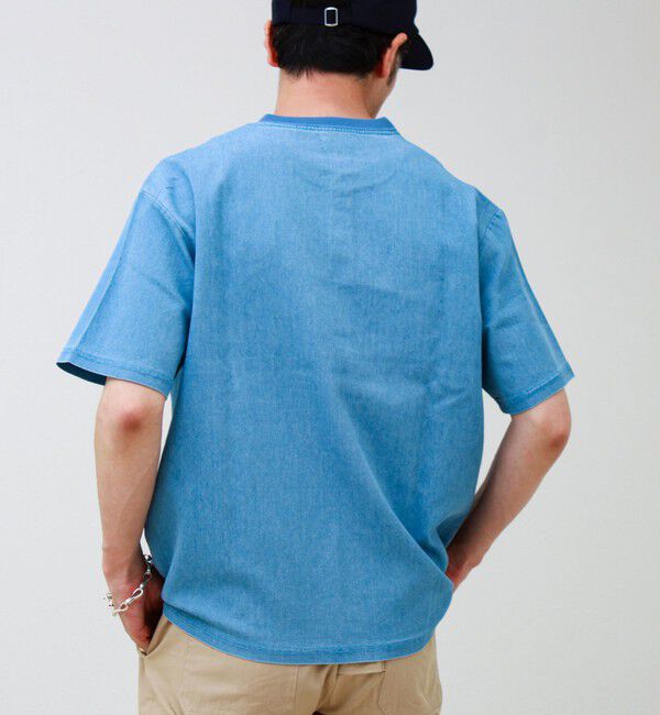 GLOSTER「【セットアップ対応】メッシュデニムヘンリーTEE」|Tシャツ・カットソー|
