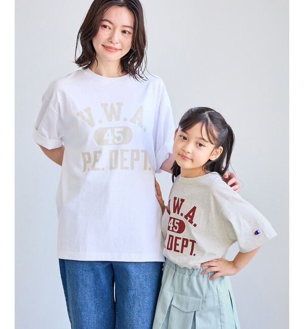Rope&rsquo;Picnic「【Champion/チャンピオン別注】アソートロゴプリントオーバーサイズTシャツ/リンクコーデ」|Tシャツ・カットソー|