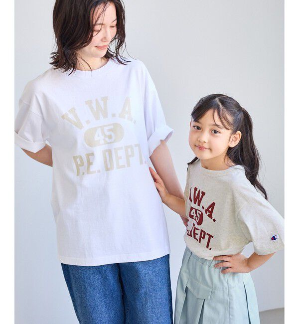 Rope&rsquo;Picnic「【Champion/チャンピオン別注】アソートロゴプリントオーバーサイズTシャツ/リンクコーデ」|Tシャツ・カットソー|