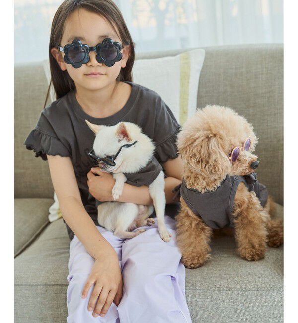 ROPE PICNIC PASSAGE「【DOG】カレッジロゴプリントピグメントTシャツ/リンクコーデ」|その他|
