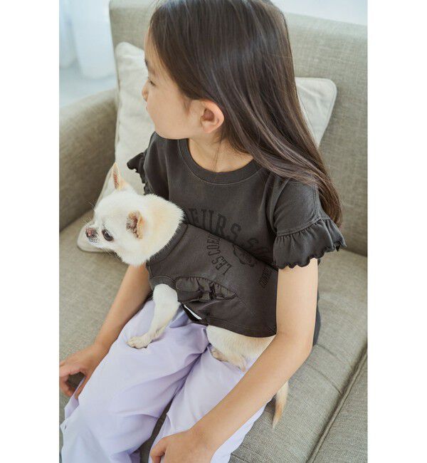 ROPE PICNIC PASSAGE「【DOG】カレッジロゴプリントピグメントTシャツ/リンクコーデ」|その他|